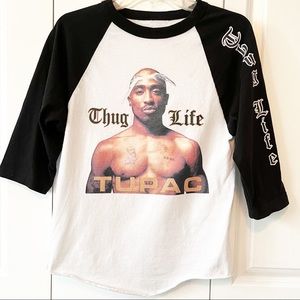 Vintage Tupac Shakur Thug Life graphic baseball tee